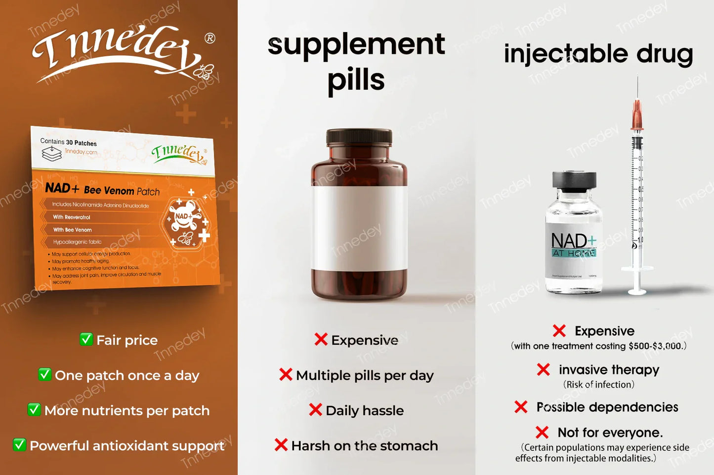 【Official Authorized Store】Tnnedey® NAD+ Bee Venom Patch – Ultimate Skin Rejuvenation & Energy Boost（Last Day Discount：75%）