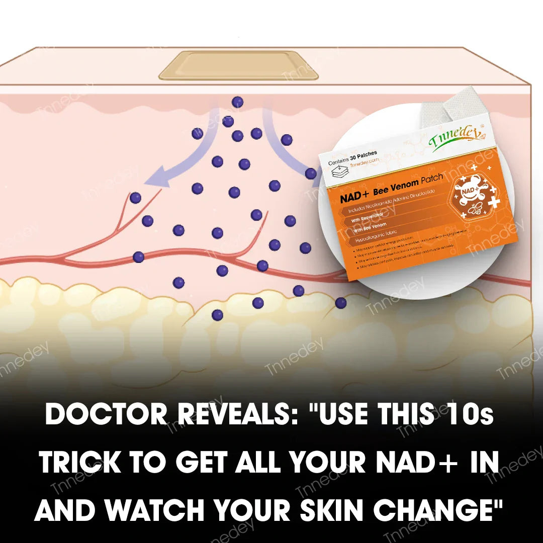 【Official Authorized Store】Tnnedey® NAD+ Bee Venom Patch – Ultimate Skin Rejuvenation & Energy Boost（Last Day Discount：75%）