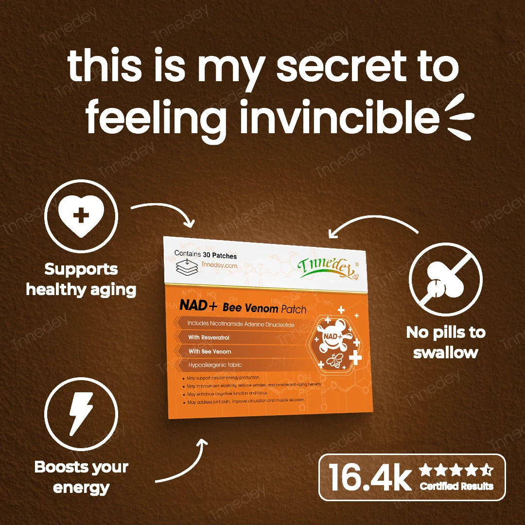 【Official Authorized Store】Tnnedey® NAD+ Bee Venom Patch – Ultimate Skin Rejuvenation & Energy Boost（Last Day Discount：75%）